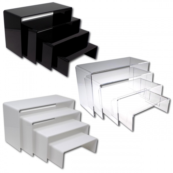 Nesting Plinths - Clear / Black / White